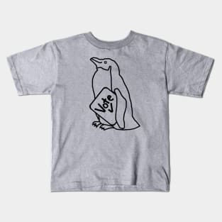 Penguin Says Vote Outline Kids T-Shirt